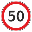 Дорожный знак 3.24 «Ограничение максимальной скорости» (металл 0,8 мм, I типоразмер: диаметр 600 мм, С/О пленка: тип А коммерческая)